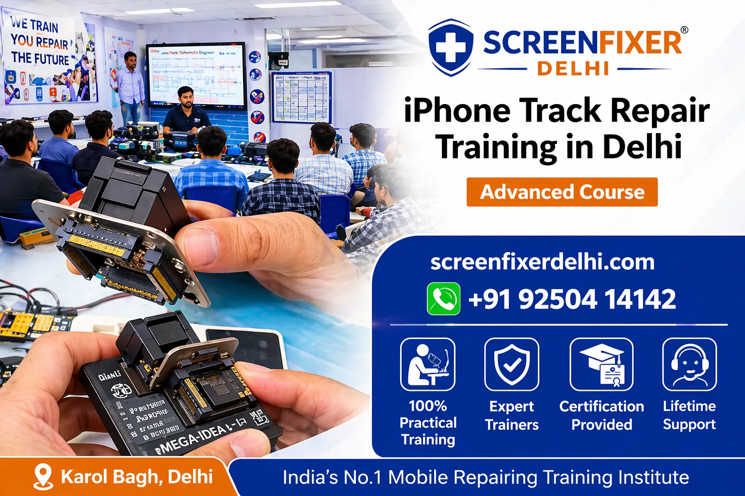 iPhone Track Repair Training in Delhi.