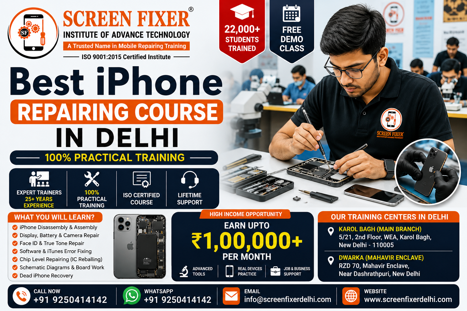 Best iPhone Repairing Course in DashrathPuri,