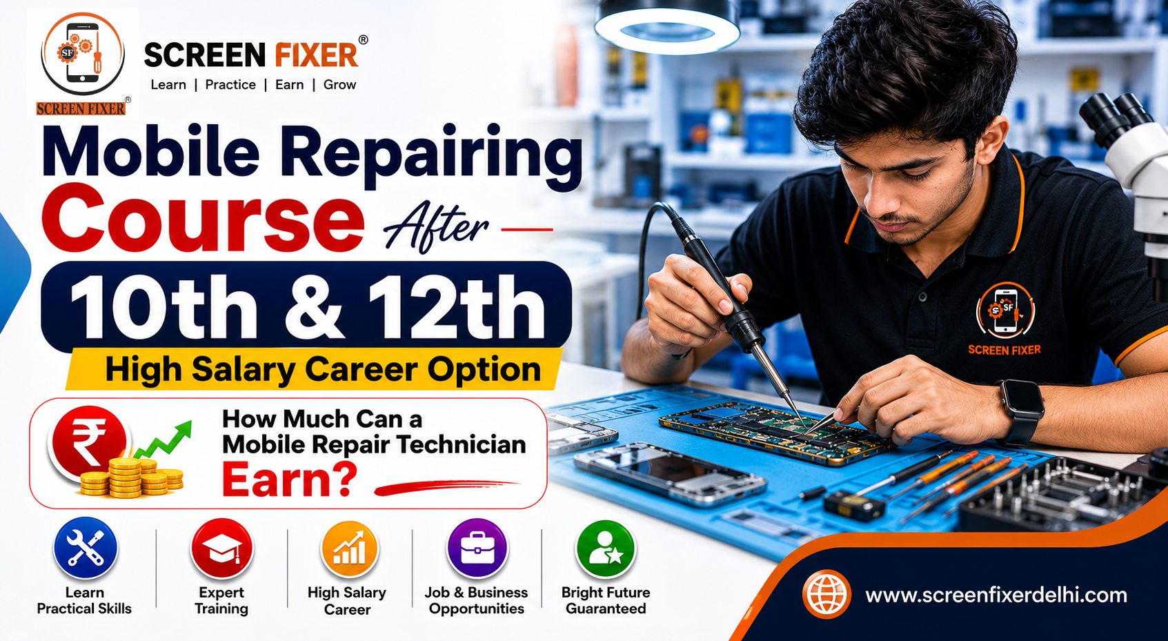 Best Mobile Repairing Course 10th & 12th in Delhi