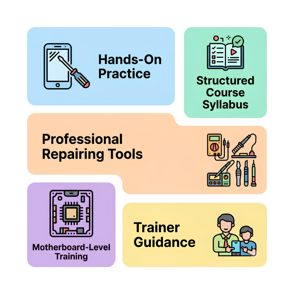 Top Key Features to Look for in a Mobile Repairing Institute