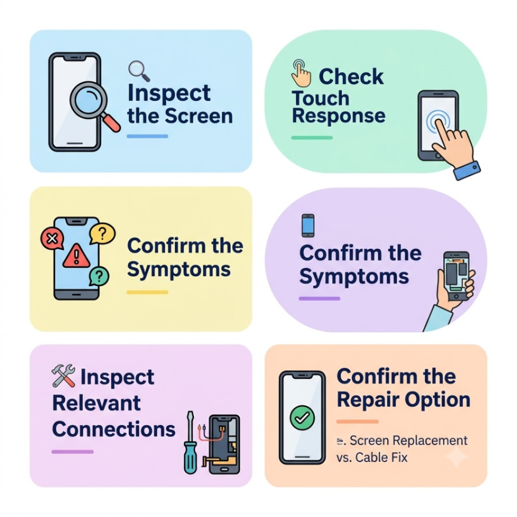 A Practical Mobile Display Diagnosis Checklist